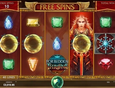 Игровой аппарат Forbidden Throne - выпадение фриспинов Выпадение фриспинов в игровом аппарате Forbidden Throne